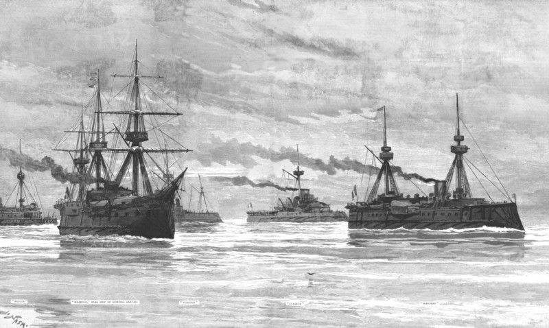 ''The Arrival of the French Fleet in English Waters', 1891. Creator: Joseph Nash.
