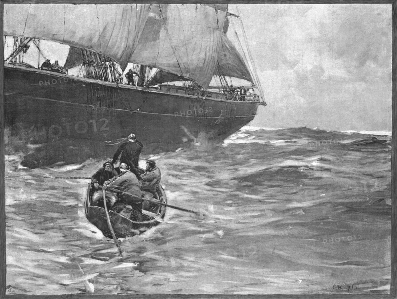 ''Nearing Home" - Taking on a Pilot, after Frank Brangwyn', 1891. Creator: Unknown.