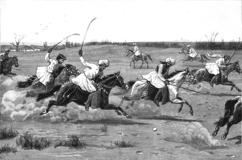 ''The Home of Polo - Natives of Manipur playing the National Game', 1891. Creator: Unknown.