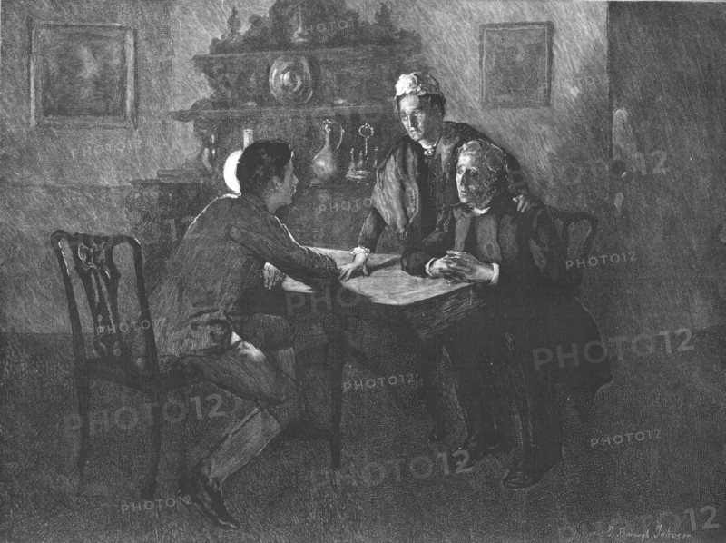 Scene from "Tess of the D'Urbervilles", by Thomas Hardy, 1891. Creator: Hubert von Herkomer.