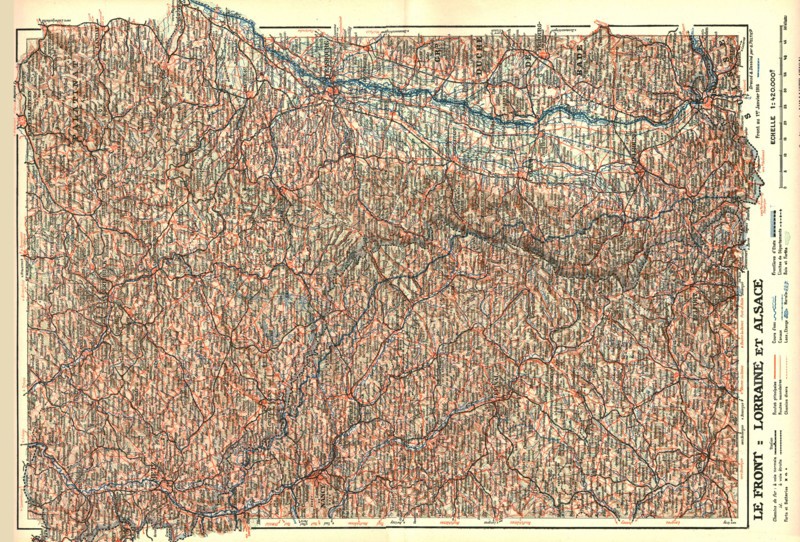 'Le Front Lorraine et Alsace. 1er janvier 1916', 1916. Creator: Unknown.