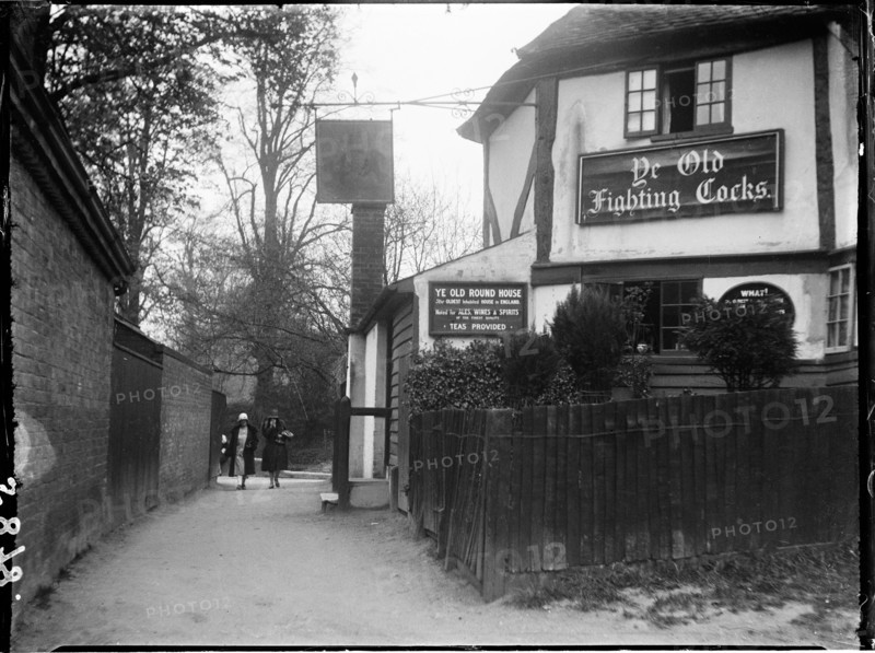 Ye Old Fighting Cocks, Abbey Mill Lane, St Albans, Hertfordshire, 1928. Creator: Katherine Jean Macfee.