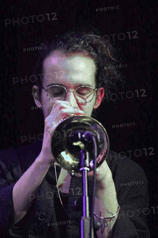 Christos Stylianides, Daisy George Quintet, New Generation Jazz Festival, Shoreham by Sea, 2022. Creator: Brian O'Connor.