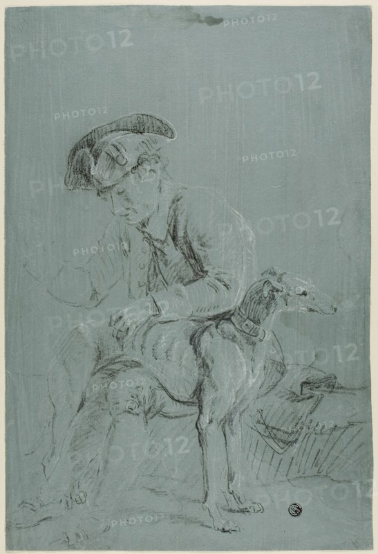 Seated Man with Dog, n.d.