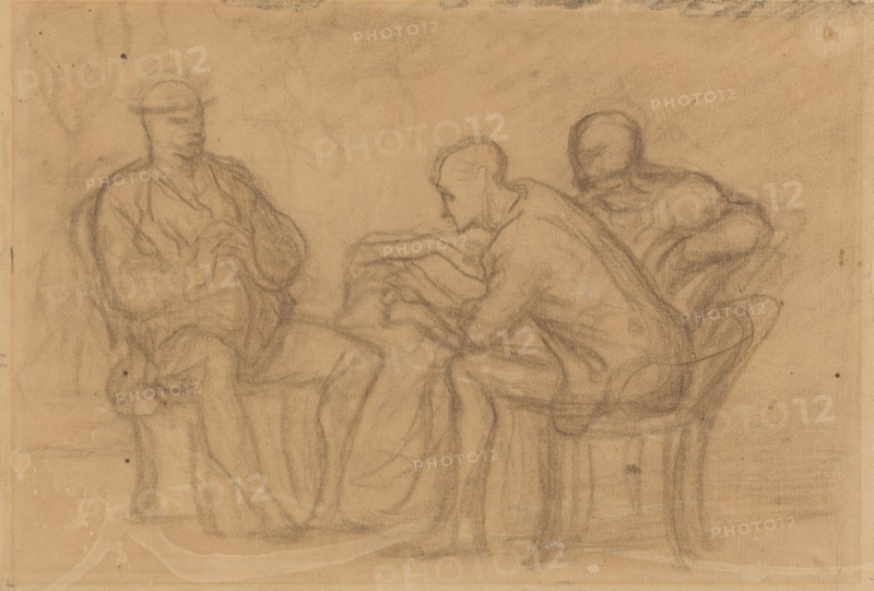 The Reading. Creator: Honore Daumier.