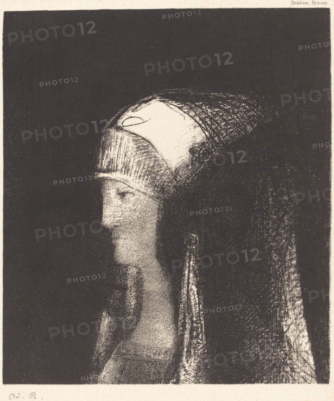 Druidesse, 1892. Creator: Odilon Redon.