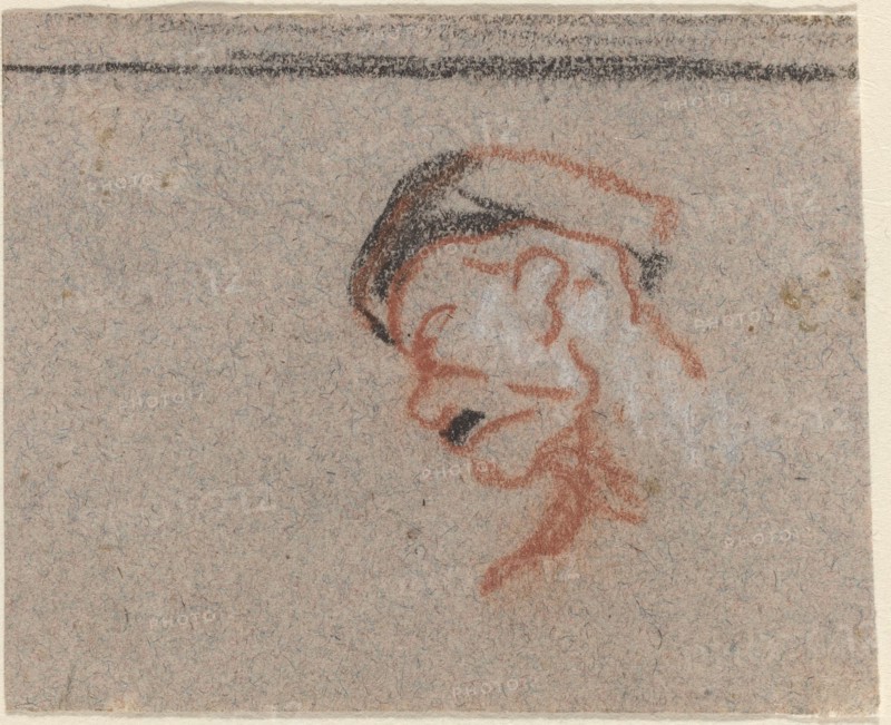 Head of a Man. Creator: Honore Daumier.