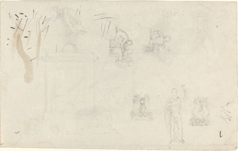 Sheet of Studies. Creator: John Flaxman.