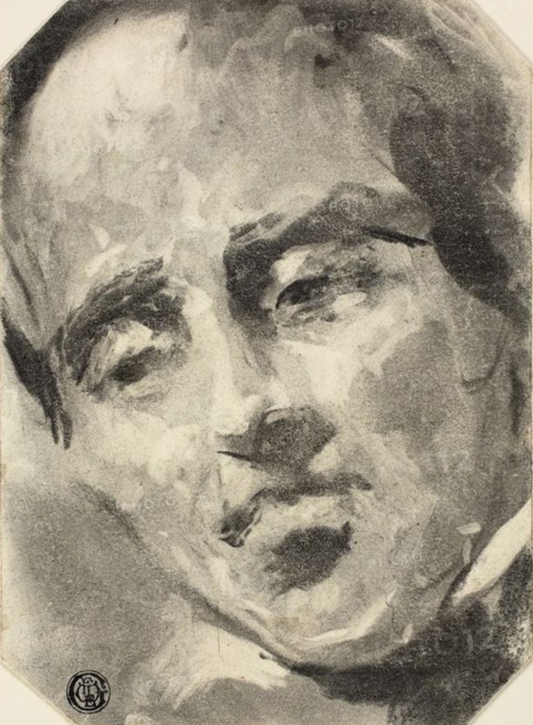 Male Head, 1830/72. Creator: Henry Tidey.