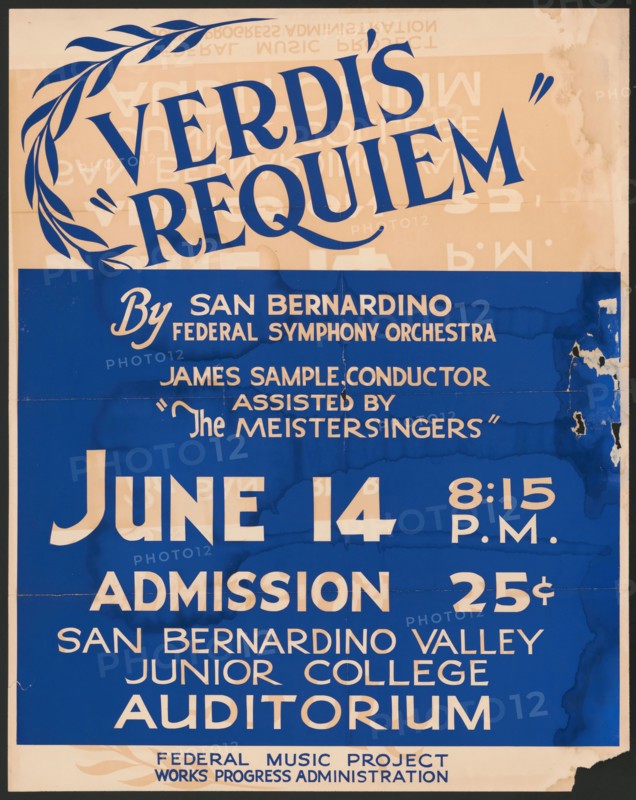 Verdi's Requiem, [193-]. Creator: Unknown.