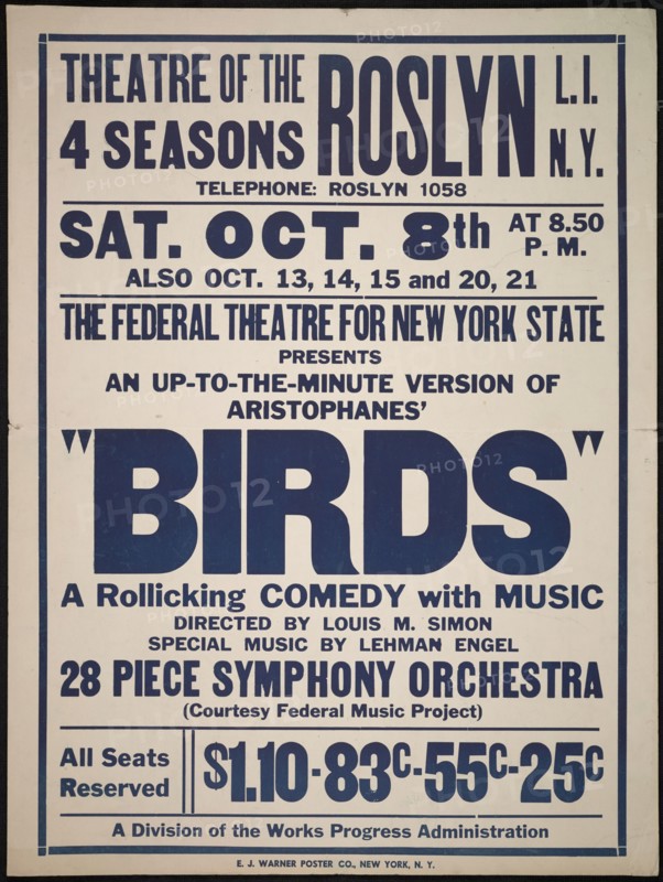 Birds, Roslyn, NY, 1938. Creator: Unknown.