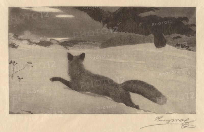 Winter, the Fox Hunt. Creator: Henry Wolf.