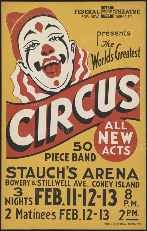 Circus, New York, [1935]. Creator: Unknown.