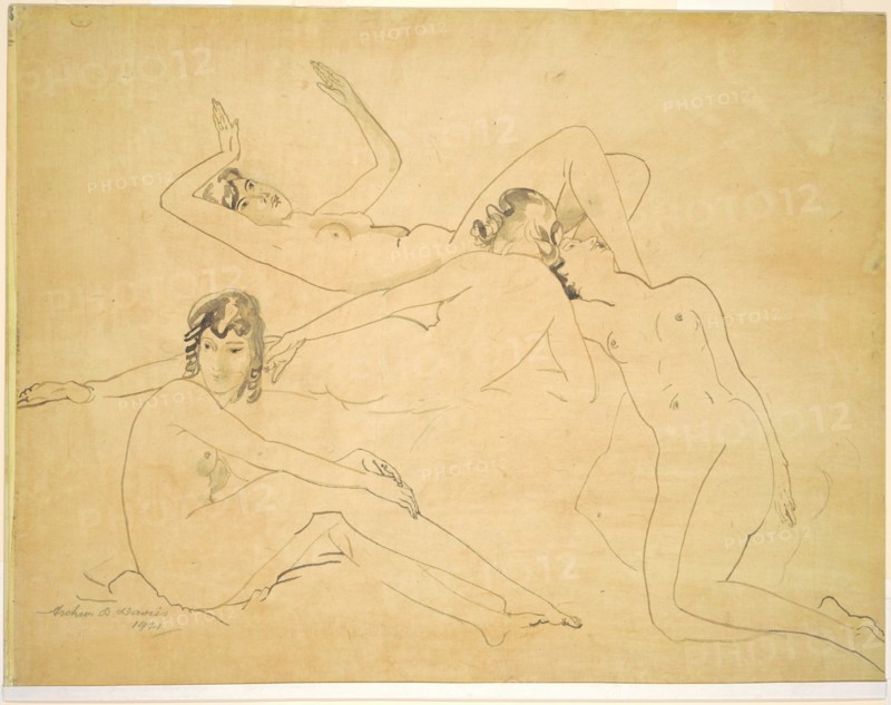Four Figures, 1921. Creator: Arthur Davies.