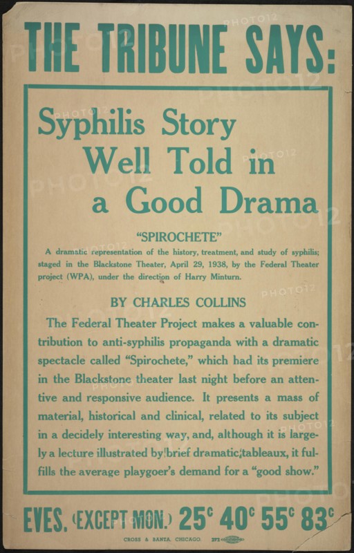 Spirochete, Chicago, 1938. Creator: Unknown.