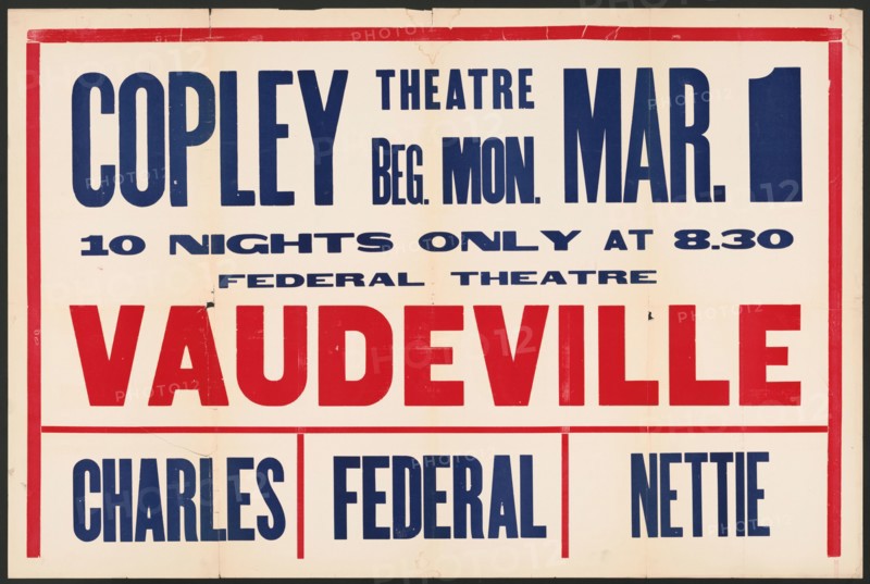 Vaudeville, Boston, [193-]. Creator: Unknown.