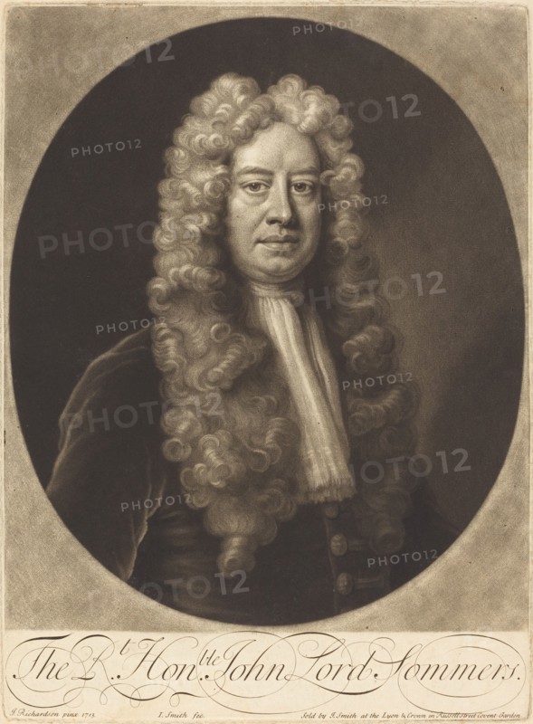 John Lord Sommers, 1713. Creator: John Smith.
