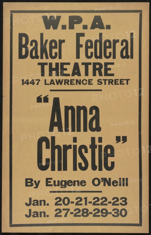 Anna Christie, Denver, 1938. Creator: Unknown.