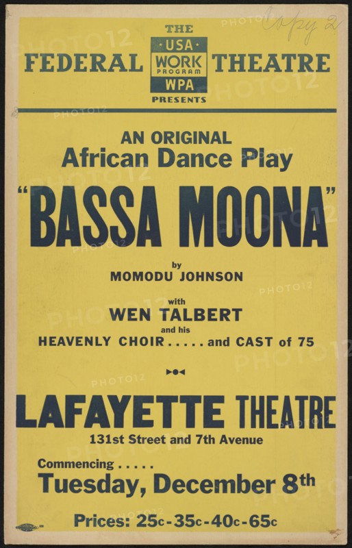 Bassa Moona, New York, 1936. Creator: Unknown.