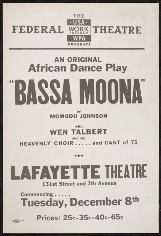 Bassa Moona, New York, 1936. Creator: Unknown.