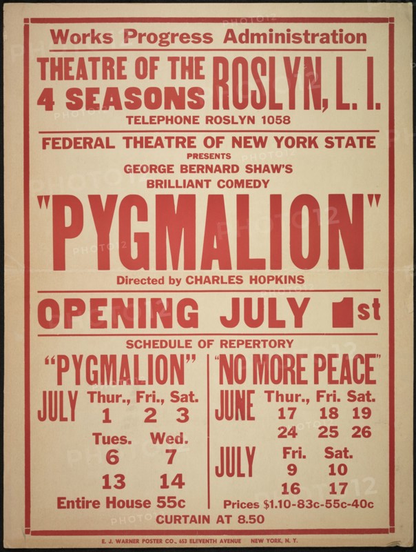 Pygmalion, Roslyn, NY, 1937. Creator: Unknown.