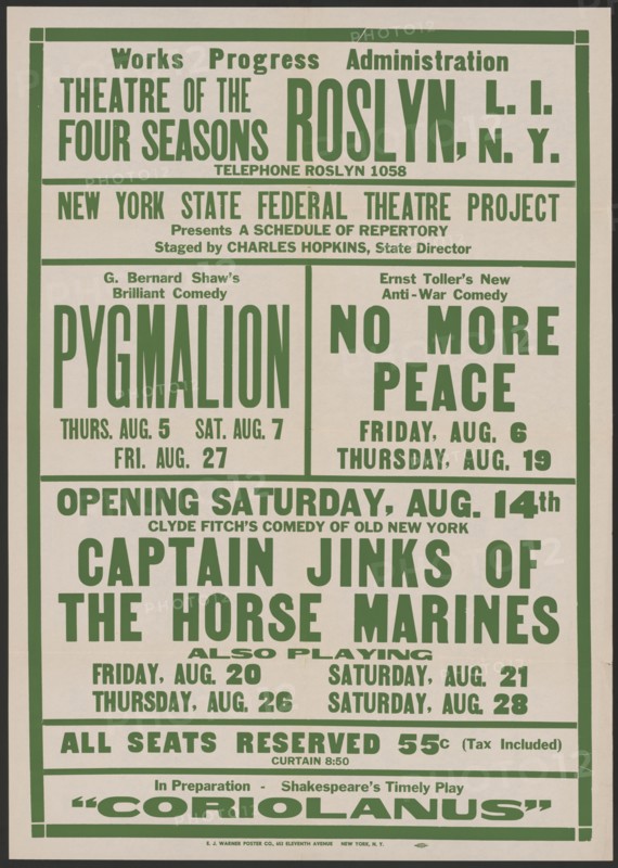 Pygmalion, Roslyn, NY, 1937. Creator: Unknown.