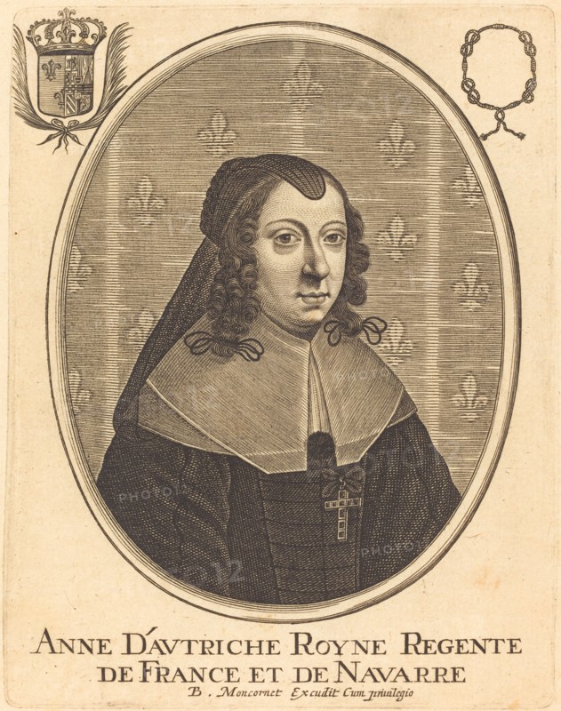 Anne of Austria. Creator: Balthasar Moncornet.