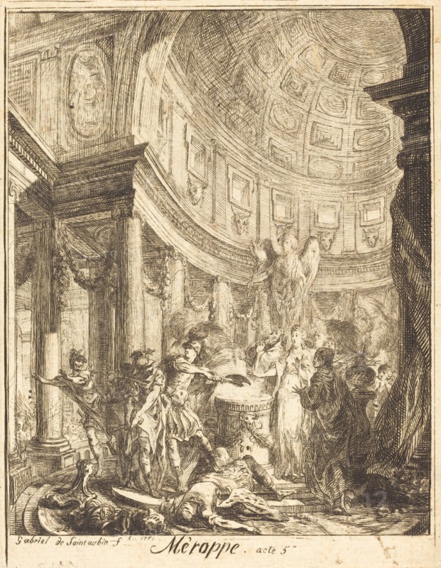 Merope, 1750. Creator: Gabriel de Saint-Aubin.