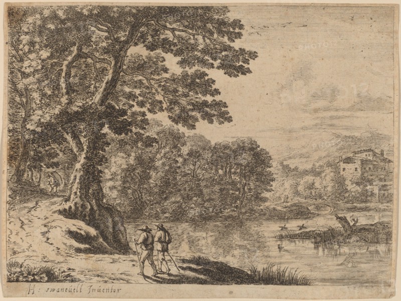 Two Travelers and a Peddler. Creator: Unknown.