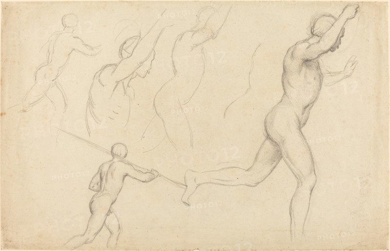 Studies of Men Running. Creator: William Etty.