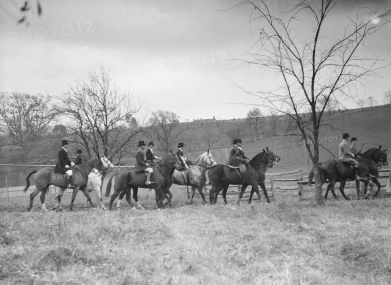 Cutting hunt, 1933 Nov. Creator: Arnold Genthe.