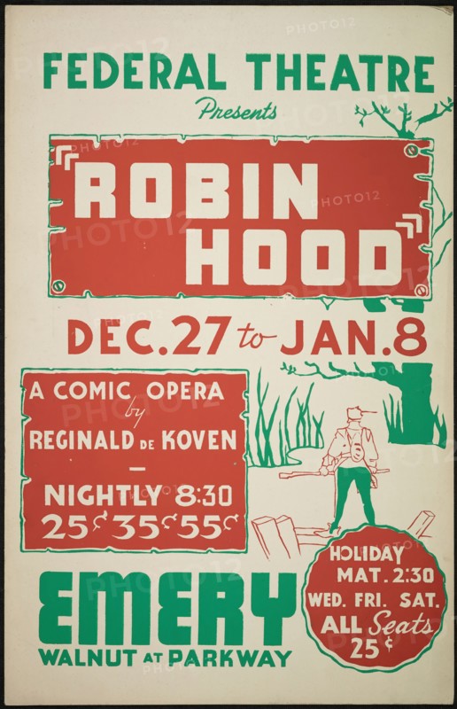 Robin Hood, Cincinnati, 1937. Creator: Unknown.