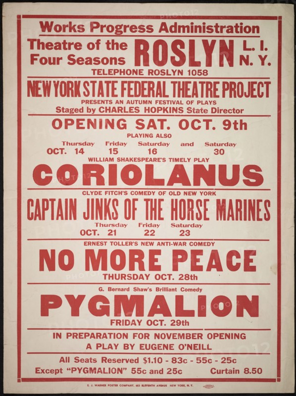 Coriolanus, Roslyn, NY, 1937. Creator: Unknown.