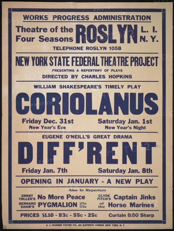 Coriolanus, Roslyn, NY, 1937. Creator: Unknown.