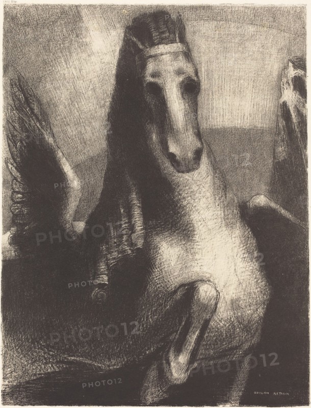 L'Aile (The Wing), 1893. Creator: Odilon Redon.