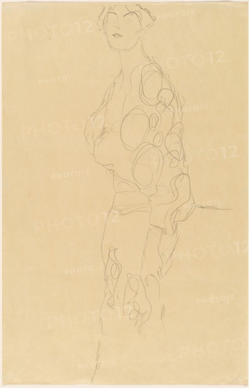Standing Woman, c. 1910. Creator: Gustav Klimt.