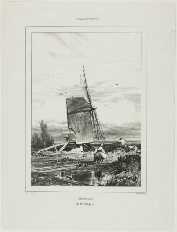 Windmill of Sologne, 1835. Creator: Jules Dupré.