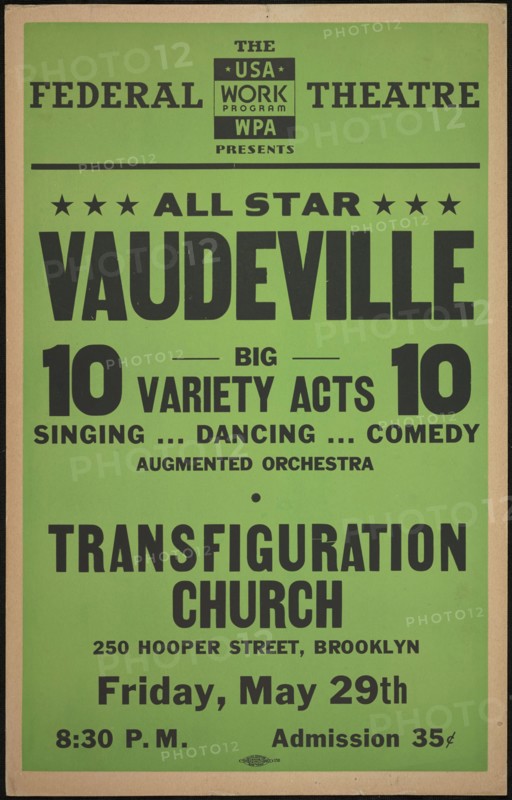 Vaudeville, New York, [1930s]. Creator: Unknown.