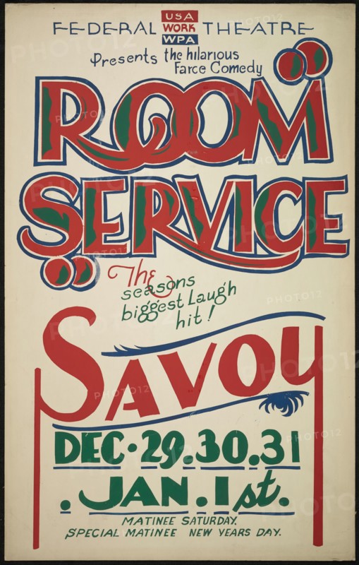 Room Service, San Diego, 1938. Creator: Unknown.