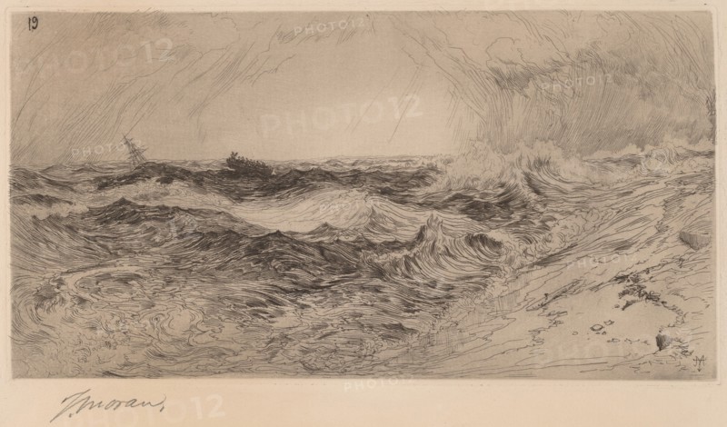 The Resounding Sea, 1880. Creator: Thomas Moran.