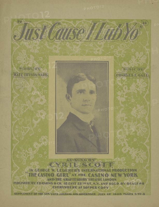 'Just 'cause I lub yo'', 1900. Creator: Unknown.