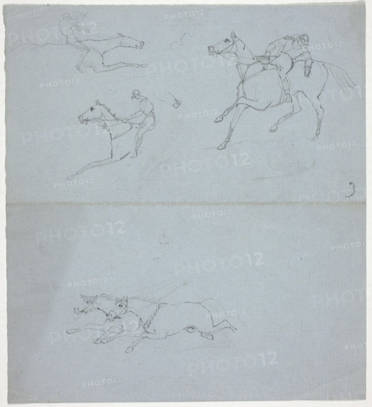Sketches of a Jockey, n.d. Creator: George Alken.