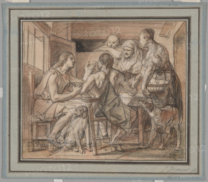 Jacob and Esau, c. 1655. Creator: Jacob Jordaens.
