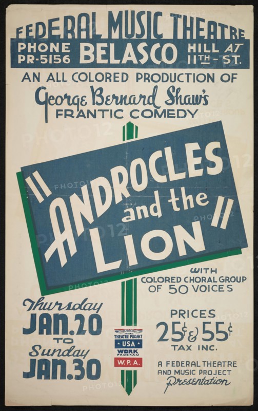 Androcles and the Lion, [193-]. Creator: Unknown.