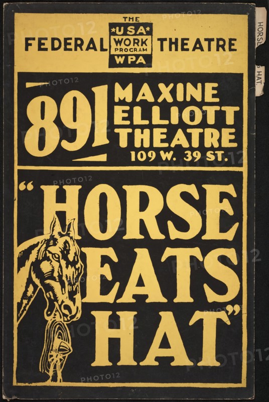 Horse Eats Hat, New York, 1936. Creator: Unknown.