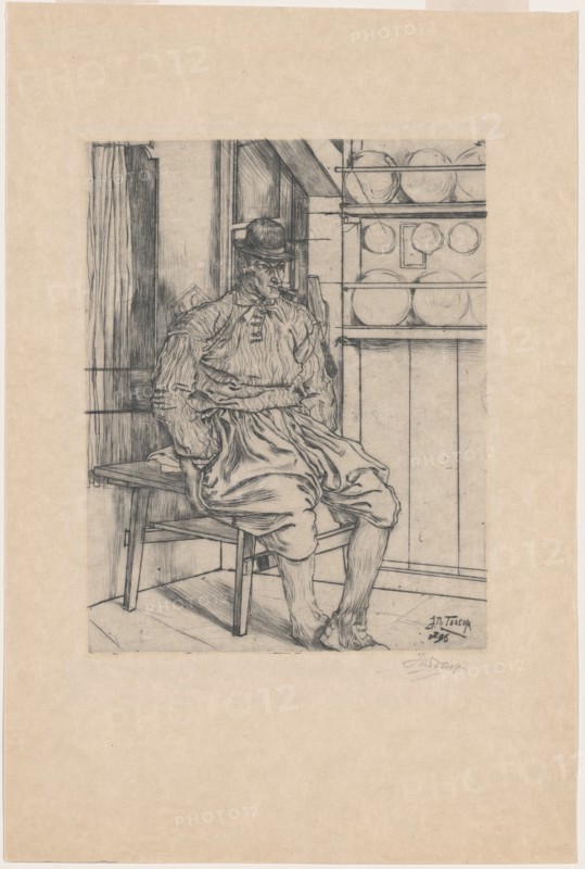 Fisherman from Marken, 1896. Creator: Jan Toorop.