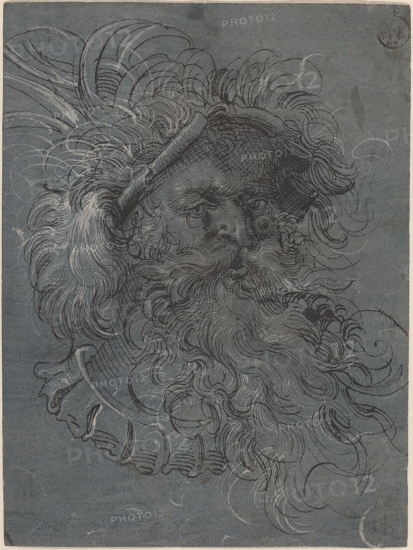 Head of a Bearded Man, 1572. Creator: Jost Ammon.