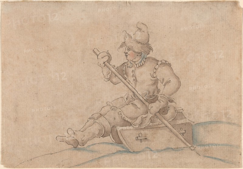 A Boy on a Sled, late 1560s. Creator: Jost Ammon.