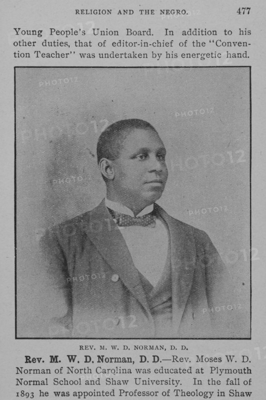 Rev. M.W.D. Norman, D.D., 1902. Creator: Unknown.