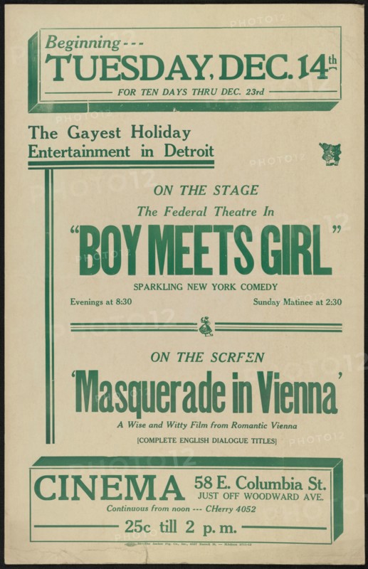 Boy Meets Girl, Detroit, [193-]. Creator: Unknown.